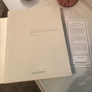 📖1996 Authentic Sotheby’s “The Estate of Jacqueline Kennedy Onassis” April 1996